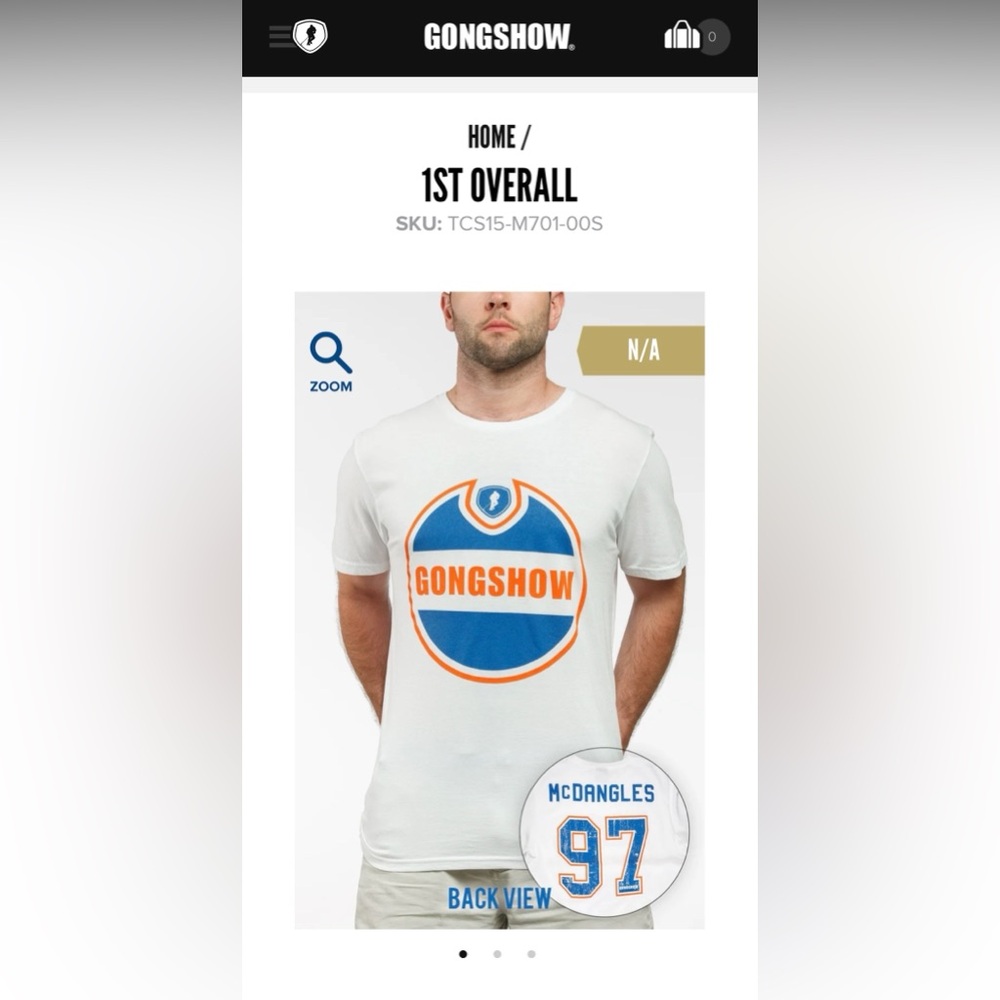 | Gongshow | Men's White Graphic Logo T-Shirt size medium